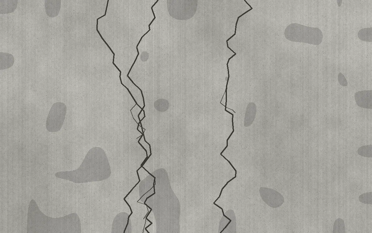 Close-up of a cracked concrete driveway with surface scaling from freeze-thaw and salt
