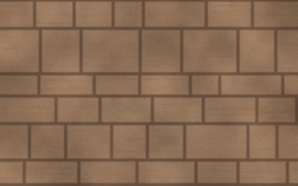 Close-up of ashlar slate pattern stamped concrete with antiqued joints
